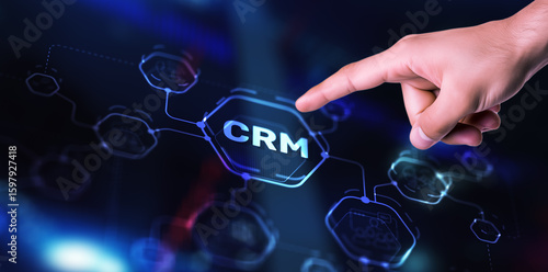 CRM Customer Relationship Management Business Concept. Customer focus