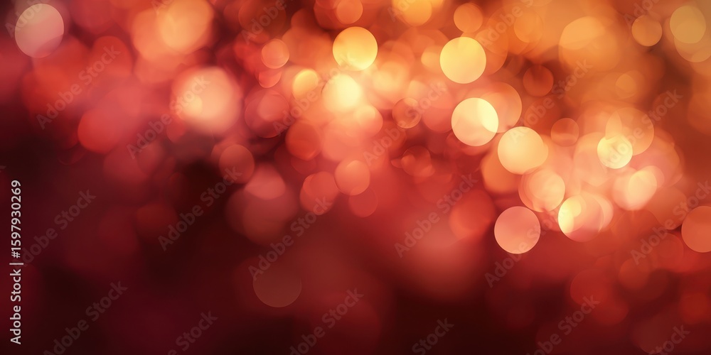 Fototapeta premium The Warm Bokeh Lights Creating a Colorful Background for Festive Atmosphere