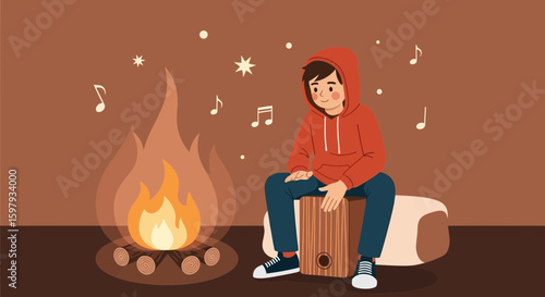 Campfire Rhythm: A Musical Evening With Warmth And Acoustic Performance