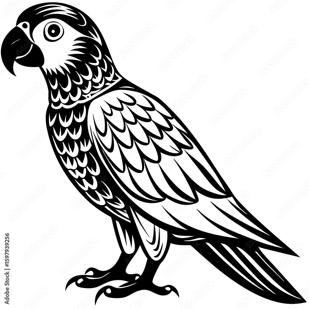 Obraz premium parrot on a branch