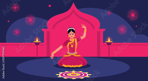 Classical Dance Performance Depicting Rich Indian Culture and Spiritual Celebrations