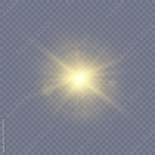 Abstract sun glare translucent glow with a special light effect. Vector blur in the movement of glowing highlights. Sun. Light effect png