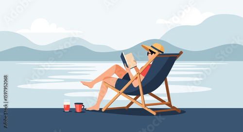 Leisurely Read By The Lake A Peaceful Day of Reading And Relaxation