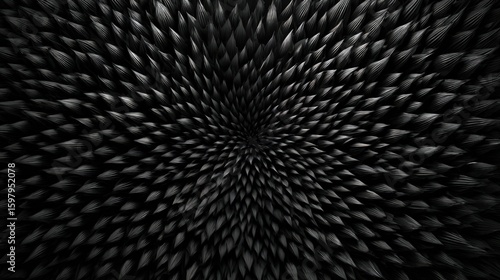 Abstract Dark Radial Geometric Pattern
