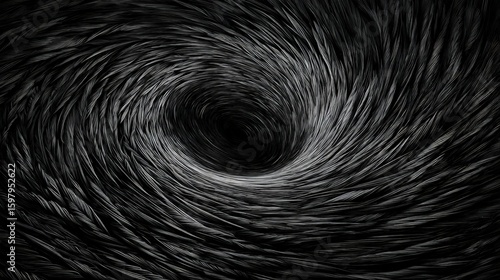 Abstract Black And White Vortex Design