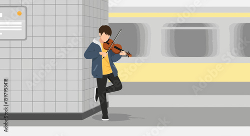 Musician Performs At Subway Station Inspiring Urban Life With Serenade