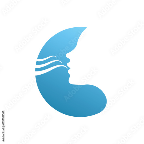breath vector abstract modern logo