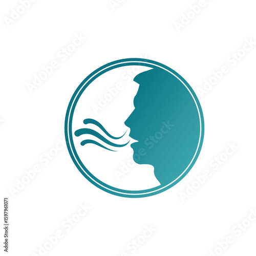 breath vector abstract modern logo