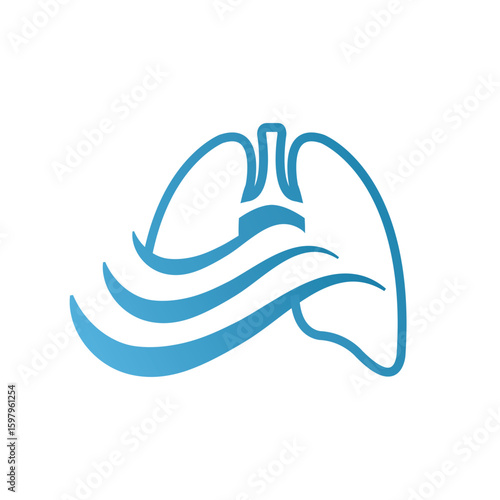 breath vector abstract modern logo