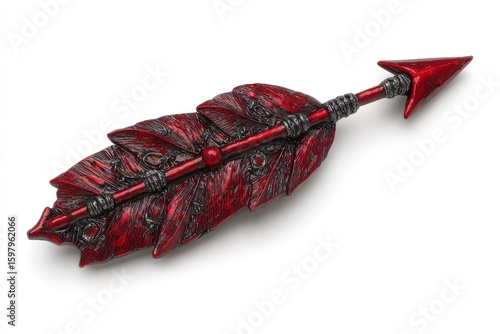 Red Decorative Arrow Brooch