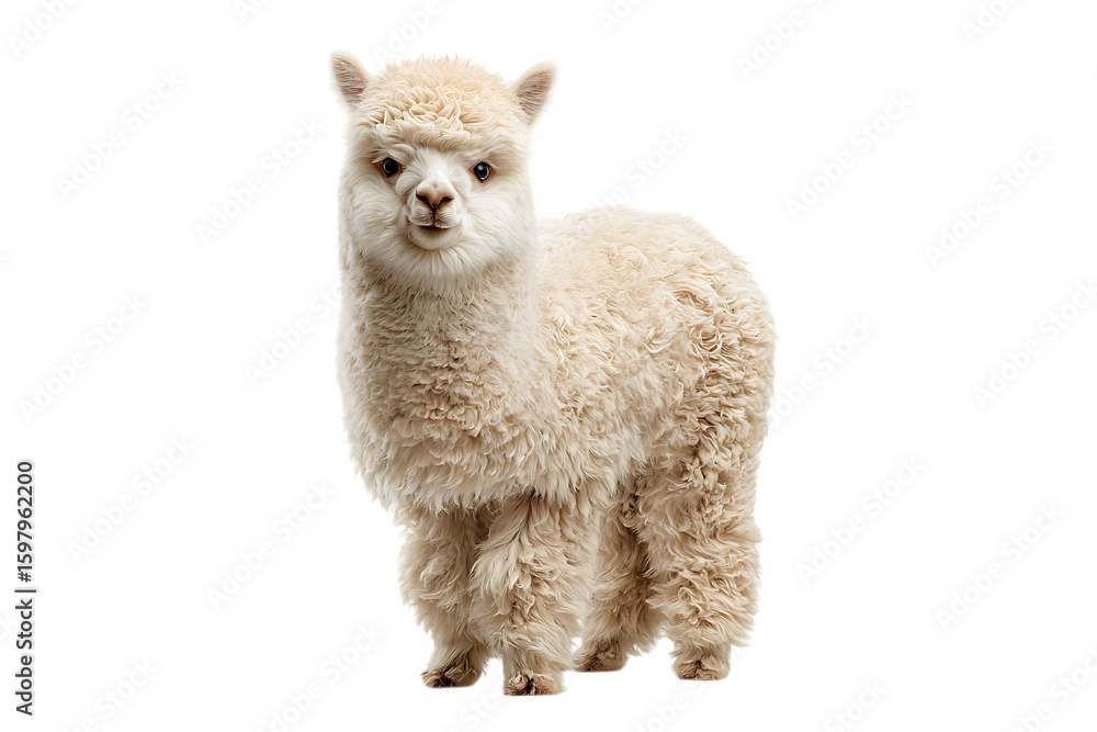 Obraz premium Adorable fluffy alpaca.