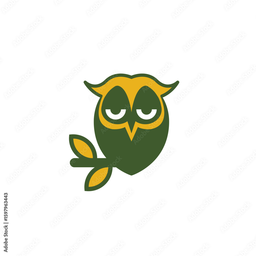 Obraz premium owl vector abstract modern logo