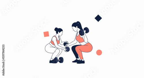 Fitness Training With Dumbbells For Health And Body Goals At The Gym