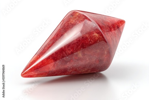 Red Glitter Cone Gem Object