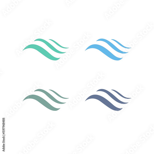 WATER SPLASH SIGN SYMBOL LOGO VECTOR
