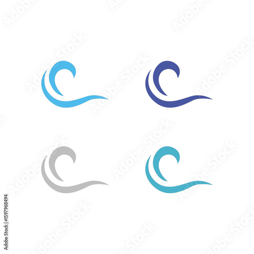 WATER SPLASH SIGN SYMBOL LOGO VECTOR
