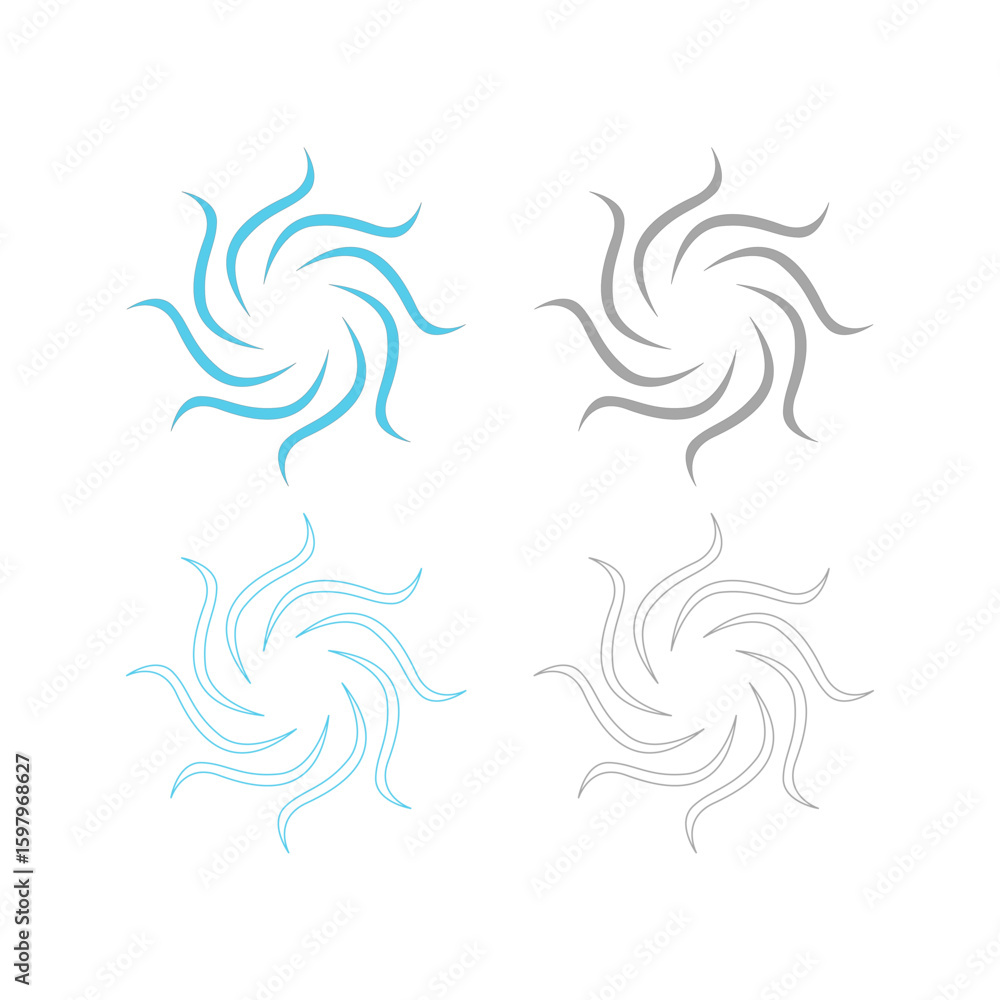 Fototapeta premium WATER SPLASH SIGN SYMBOL LOGO VECTOR 