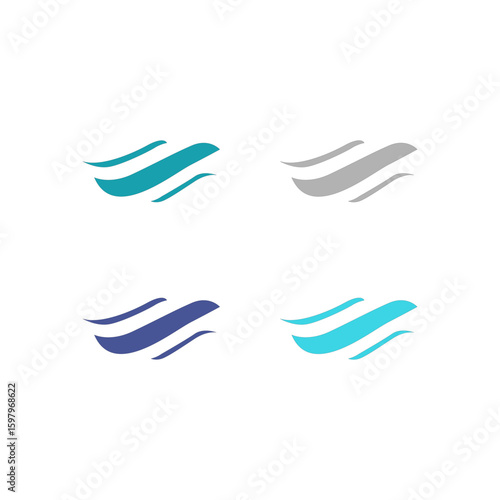WATER SPLASH SIGN SYMBOL LOGO VECTOR
