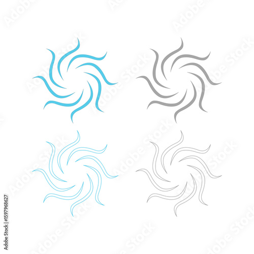 WATER SPLASH SIGN SYMBOL LOGO VECTOR

