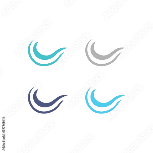 WATER SPLASH SIGN SYMBOL LOGO VECTOR
