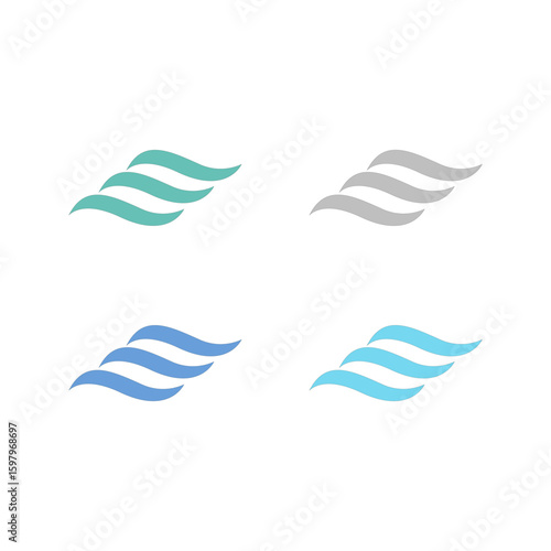 WATER SPLASH SIGN SYMBOL LOGO VECTOR
