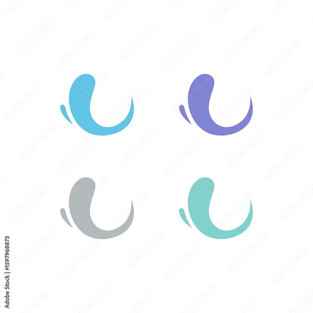 Obraz premium WATER SPLASH SIGN SYMBOL LOGO VECTOR 