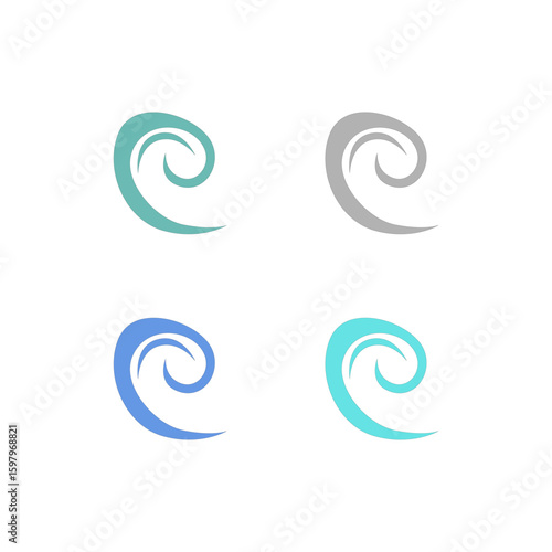 WATER SPLASH SIGN SYMBOL LOGO VECTOR
