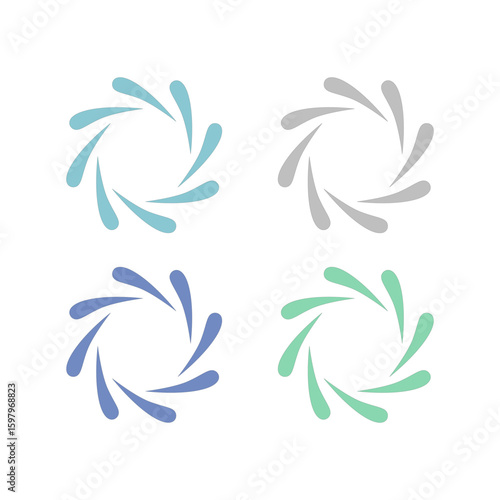 WATER SPLASH SIGN SYMBOL LOGO VECTOR
