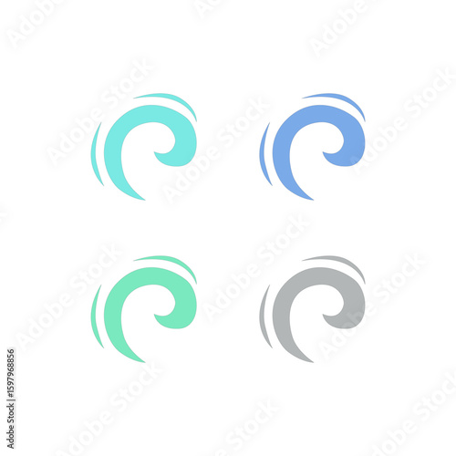 WATER SPLASH SIGN SYMBOL LOGO VECTOR
