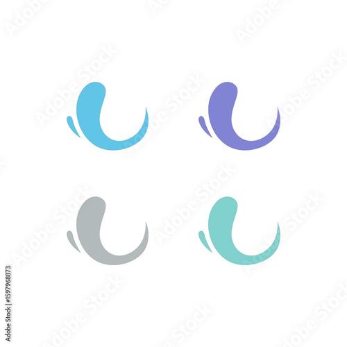 WATER SPLASH SIGN SYMBOL LOGO VECTOR
