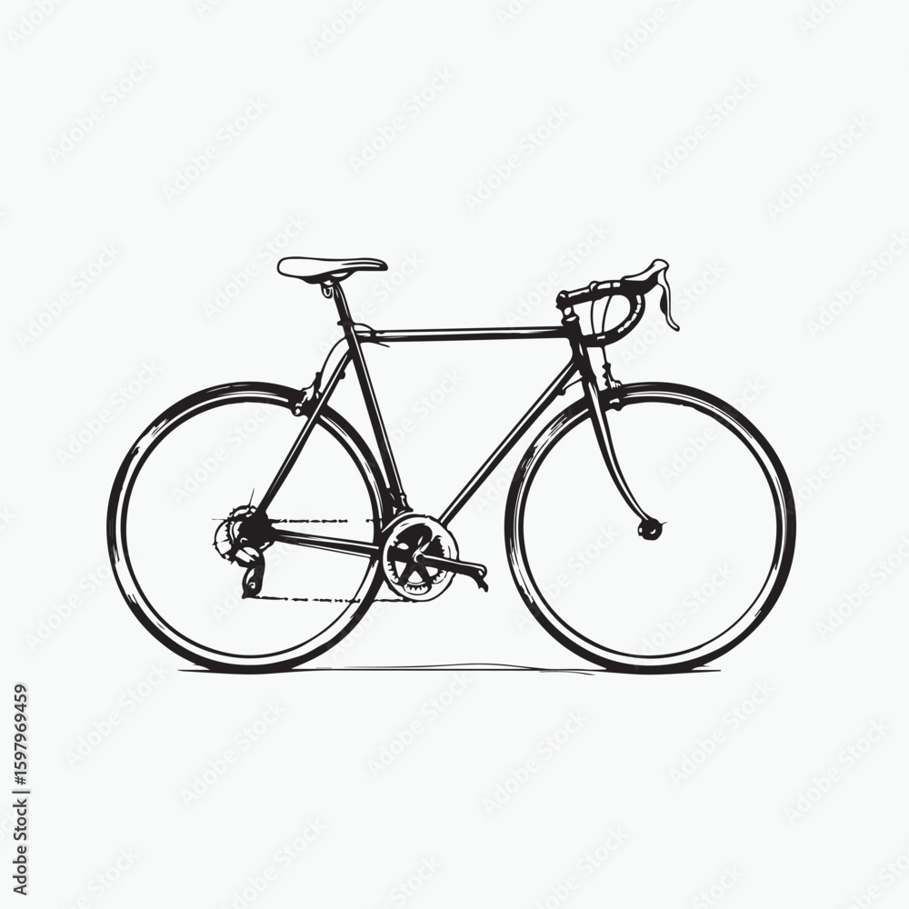 Fototapeta premium bicycle isolated on white background
