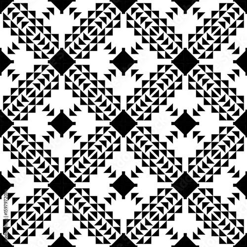 Black and white seamless floral lace pattern for vintage wallpaper and fabric design