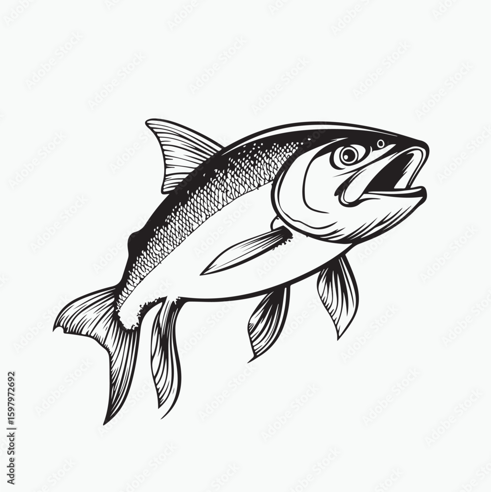 Fototapeta premium fish isolated on white background