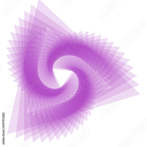 A purple spiral featuring white lines, creating an abstract design that emphasizes colorfulness and creativity.