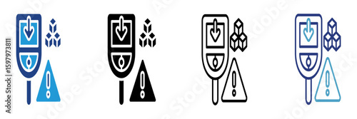 Sugar cube icon arrow down the importance of monitoring and managing blood sugar for people with hypoglycemia blood glucose levels are below normal limits for health reasons