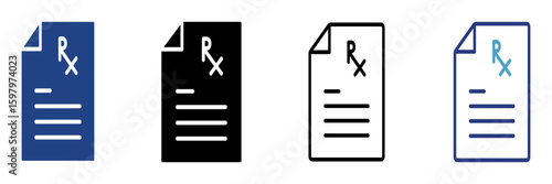 Document icon related to medical care directives providing medical prescriptions and their use in health care
