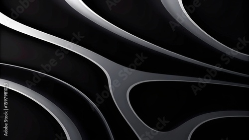 Black and white 4k texture. Minimal clean modern wallpaper. Perfect background with abstract fluid shapes. 