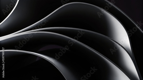 Black and white 4k texture. Minimal clean modern wallpaper. Perfect background with abstract fluid shapes. 