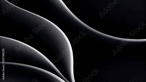 Black and white 4k texture. Minimal clean modern wallpaper. Perfect background with abstract fluid shapes. 