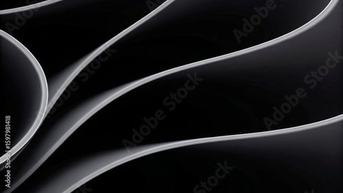 Black and white 4k texture. Minimal clean modern wallpaper. Perfect background with abstract fluid shapes. 