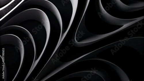 Black and white 4k texture. Minimal clean modern wallpaper. Perfect background with abstract fluid shapes. 