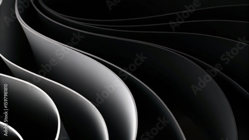 Black and white 4k texture. Minimal clean modern wallpaper. Perfect background with abstract fluid shapes. 