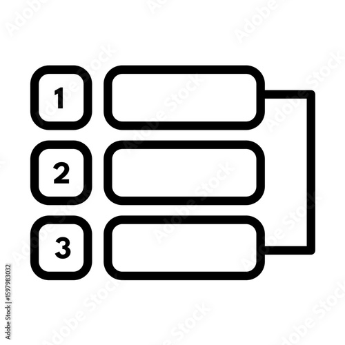 numbered task list - vector icon