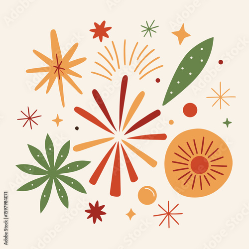 Earthy Lights: Boho Fireworks in Terracotta