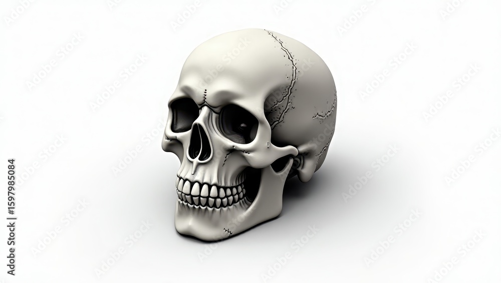Fototapeta premium Detailed 3d model of a human skull.