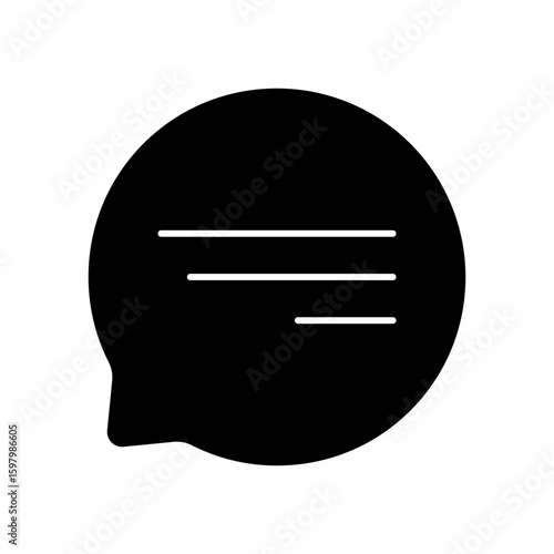 Chat Message Speech Bubble Fill Icon