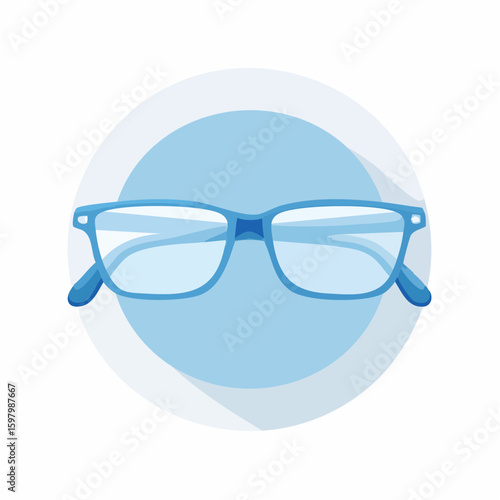 A stylish pair of spectacles, exuding modern design. They are sitting with a subtle shadow, a symbol of precision and clarity.