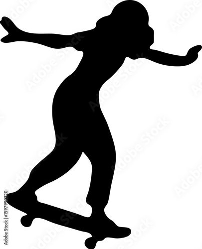 silhouette of a skateboarder