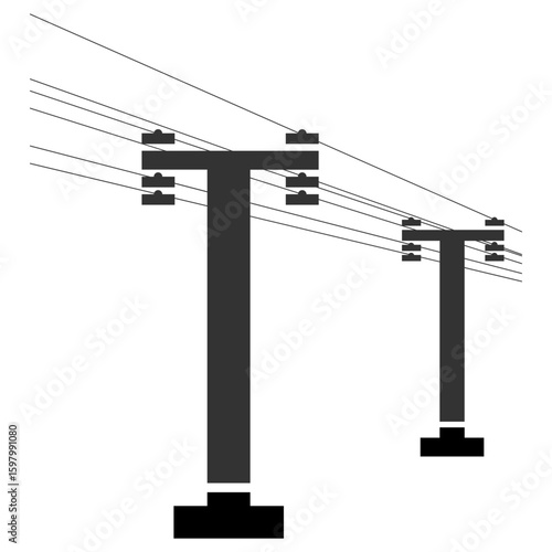 power pole logo vector illustration