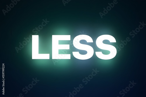 Less is more concept design for minimalist lifestyle and decluttering inspiration